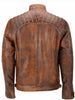 Quilted Racer Brown Jacket