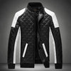 2019 High Street Patchwork Men Leather Jackets Casual Motorcycle Bike Outwear Men Plus Velvet Thick Coats Winter Chaqueta Hombre