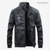 Leather Jacket Men Bomber Baseball Jacket Biker Pu Coat Faux Pilot  Varsity Fleece College Top Leather Black Slim Fit Motorcycle