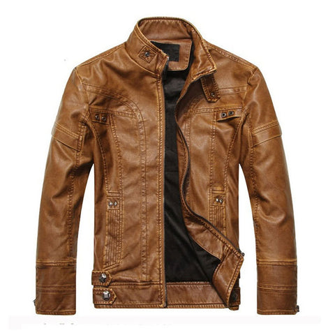 New arrive brand motorcycle leather jacket men, men's leather jacket jaqueta de couro masculina,mens leather jackets coats