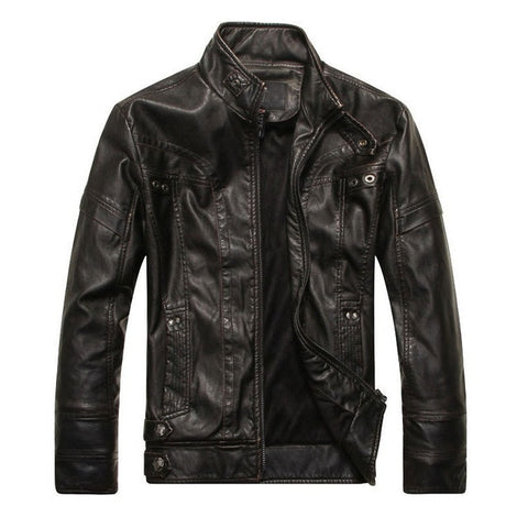 New arrive brand motorcycle leather jacket men, men's leather jacket jaqueta de couro masculina,mens leather jackets coats